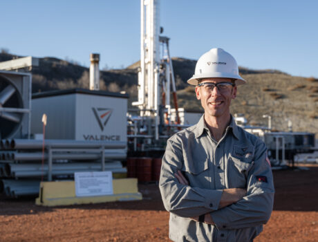 Photo of person at a oil drilling site