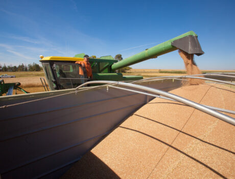 photo of a grain being loaded