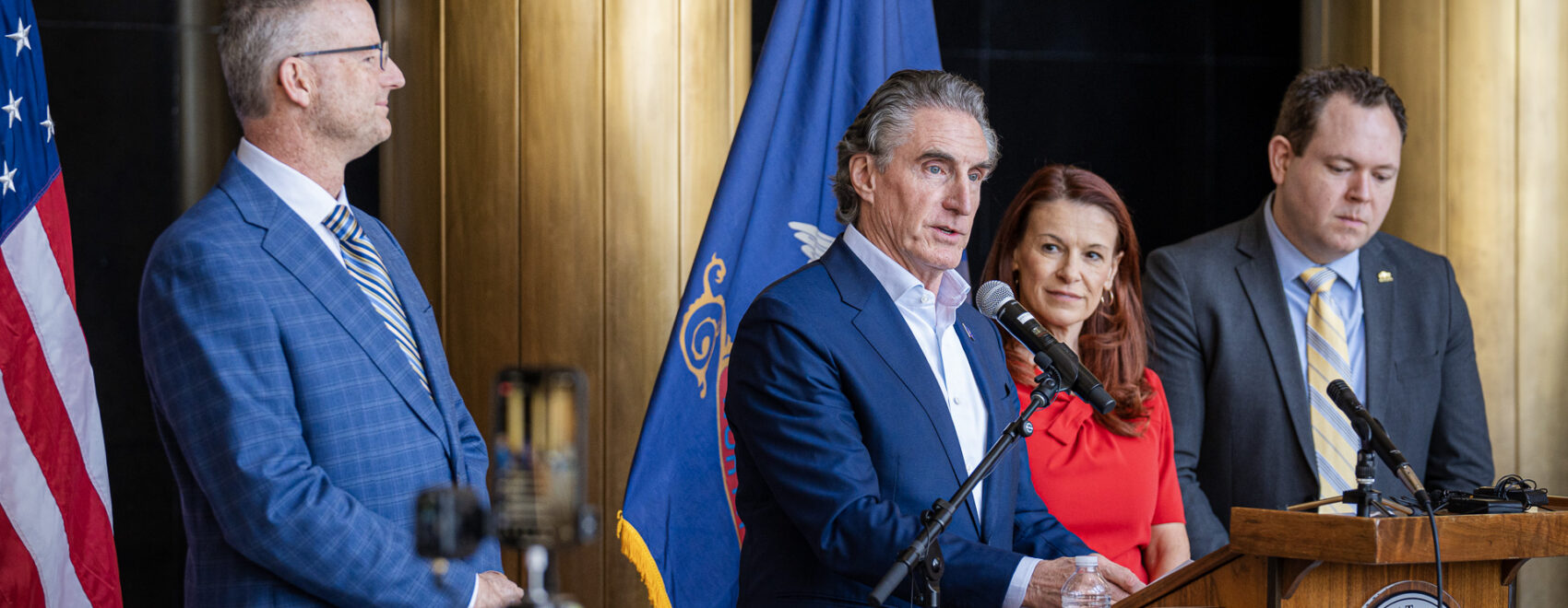 Gov. Doug Burgum was joined by the directors of 11 state agencies today to kick off Financial Literacy Month in North Dakota and share the new resource available to all North Dakotans, Smart with My Money.nd.gov.