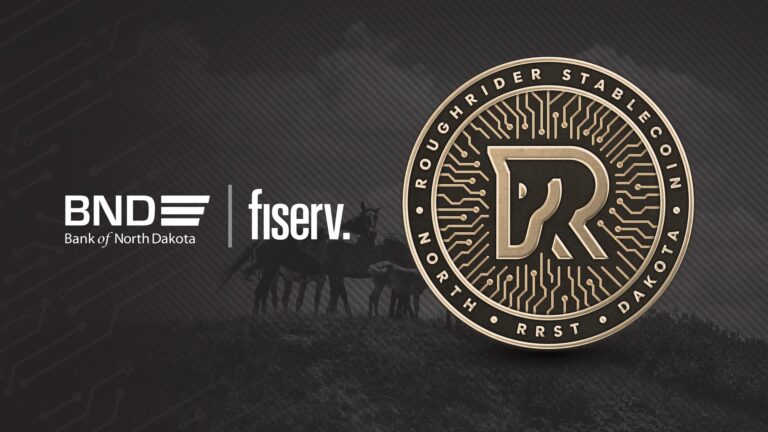 Photo of the roughrider coin and BND, Fiserv logo